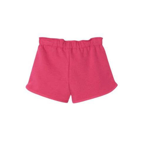 Hatley Girl's Fuchsia French Terry Paper Bag Shorts - YesWellness.com