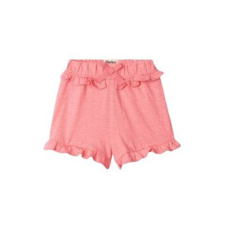 Hatley Girl's Geranium Pink Baby Ruffle Shorts - YesWellness.com