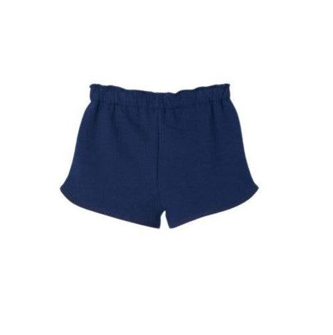 Hatley Girl's Navy French Terry Paper Bag Shorts - YesWellness.com