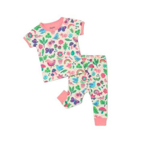 Hatley Girl's Rainbow Park Organic Cotton Baby Short Sleeve Pajama Set - YesWellness.com