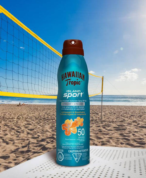 Hawaiian Tropic Island Sport Ultra-light Sweat Resistant Sunscreen SPF 50 170g - YesWellness.com