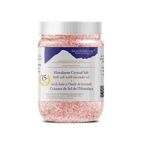 Heartfelt Living Himalayan Crystal Bath Salt With Lavender Oil 1kg - YesWellness.com