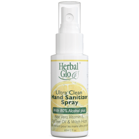 Herbal Glo Ultra Clean Hand Sanitizer Spray 60mL - YesWellness.com