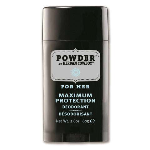 Herban Cowboy Powder For Her Maximum Protection Deodorant 80g - YesWellness.com