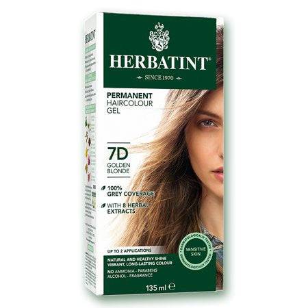 Herbatint Permanent Hair Colour Gel 7D Golden Blonde 135mL - YesWellness.com