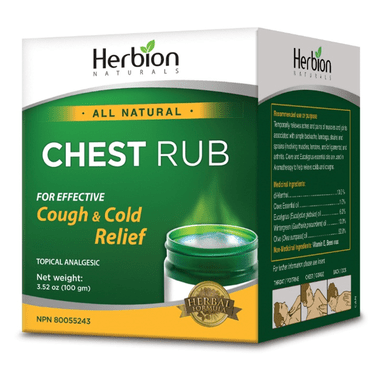 Expires February 2026 Clearance Herbion All Natural Chest Rub 100g