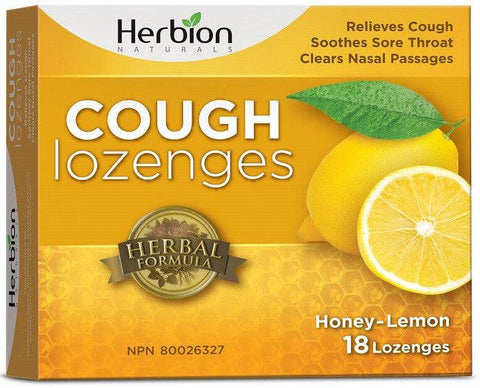 Expires March 2026 Clearance Herbion All Natural Cough Lozenges Honey Lemon 18 Count