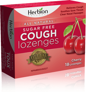 Expires May 2026 Clearance Herbion All Natural Sugar Free Cough Lozenges Cherry 18 Count