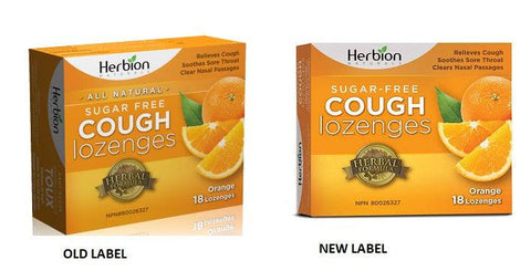 Expires March 2026 Clearance Herbion All Natural Sugar Free Cough Lozenges Orange 18 Count