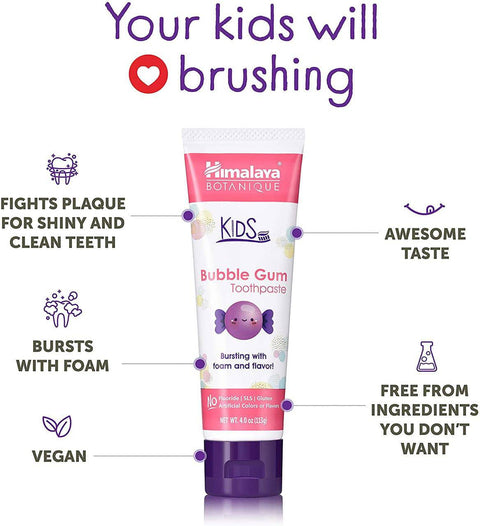 Himalaya Botanique Kids Bubble Gum Toothpaste 113g - YesWellness.com