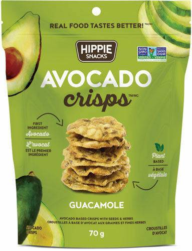 Hippie Snacks Avocado Crisps - Guacamole 70g x 12 - YesWellness.com