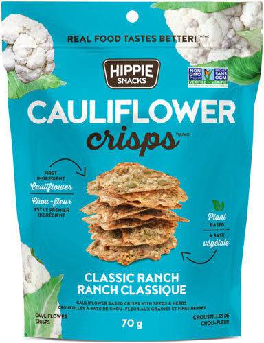 Hippie Snacks Cauliflower Crisps - Classic Ranch 70g x 12 - YesWellness.com