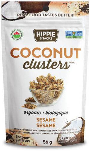 Hippie Snacks Coconut Clusters - Sesame 56 g Case of 12 - YesWellness.com