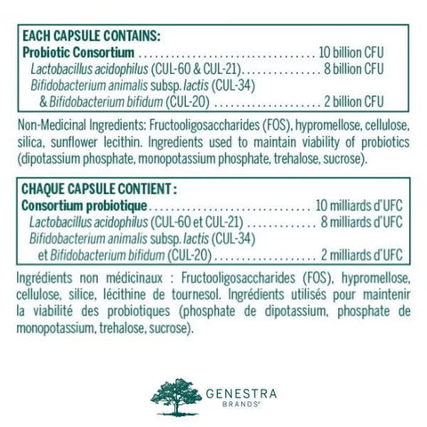Genestra HMF Forte Probiotic (Shelf-Stable) 50 Vegetarian Capsules