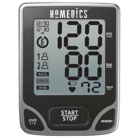HoMedics Deluxe Arm Blood Pressure Monitor with Smart Measure Technology - Dual User - YesWellness.com