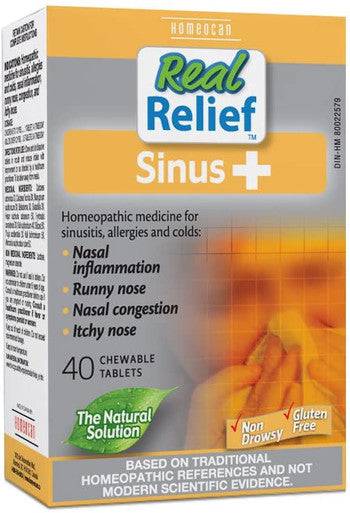Homeocan Real Relief Sinus+ 40 Chewable Tablets - YesWellness.com
