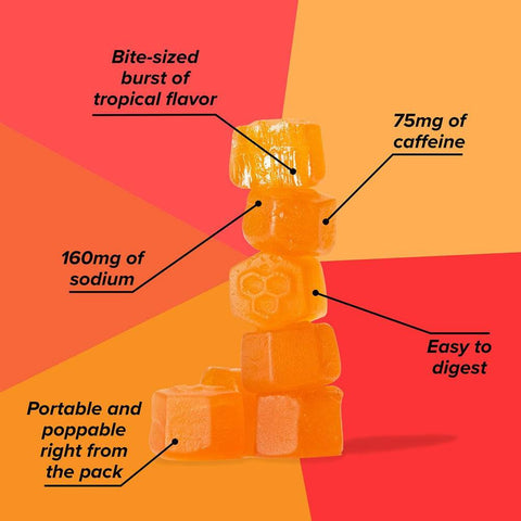Honey Stinger Plus Performance Chews Mango Melon 12 x 51g - YesWellness.com