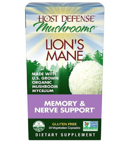 Host Defense Mushrooms Lion's Mane Vegetarian Capsules - YesWellness.com