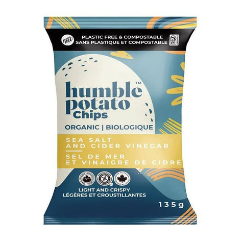 Humble Potato Chips Sea Salt and Cider Vinegar 12 x 135g - YesWellness.com