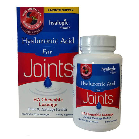 Hyalogic Hyaluronic Acid for Joints HA Lozenge - 60 Chewable Lozenges - YesWellness.com
