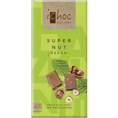iChoc Super Nut Vegan Chocolate Bar 80 grams - YesWellness.com