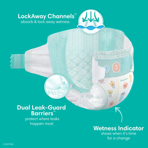 Pampers Baby Dry Diapers Size 2 112 Diapers features