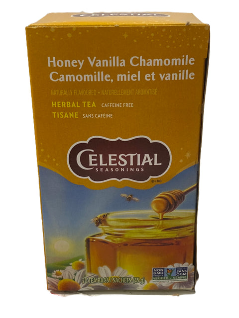 Celestial Seasonings Herbal Tea Honey Vanilla Chamomile 20 Tea Bags
