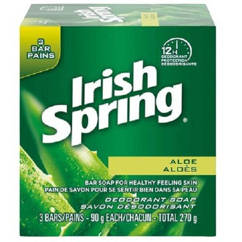Irish Spring Deodorant Bars Aloe 90g