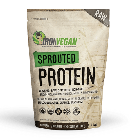 Expires February 2026 Clearance Iron Vegan Sprouted Protein Double Chocolate (Natural) 500g