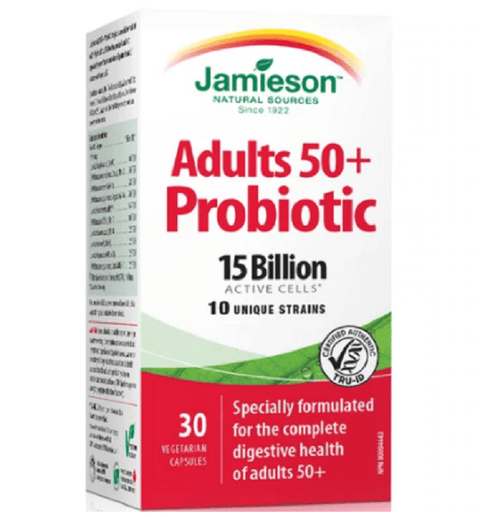Jamieson Adults 50+ Probiotic 15 Billion Active Cells 30 Vegetarian Capsules - YesWellness.com