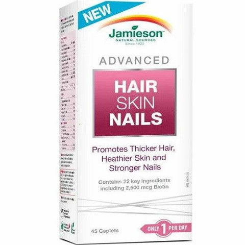 Jamieson Advanced Hair Skin Nails 45 Caplets - YesWellness.com