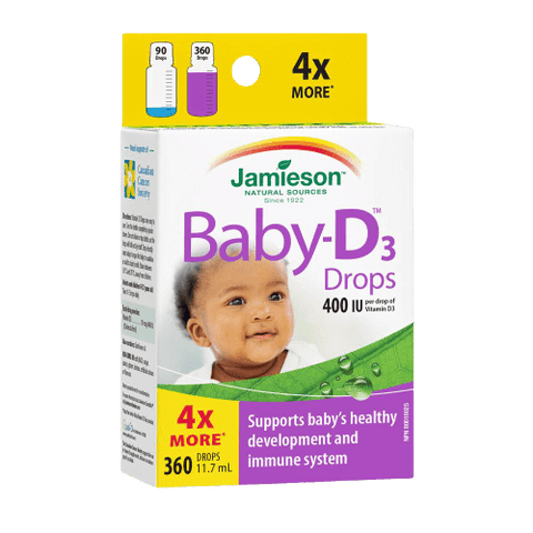 Jamieson Baby-D Vitamin D3 Droplets 400 IU - 11.7 ml - YesWellness.com