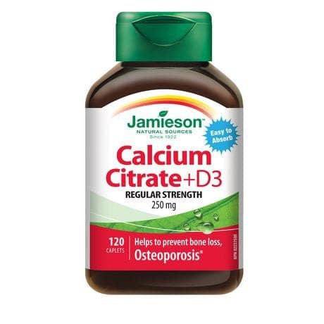 Jamieson Calcium Citrate + Vitamin D3 120 Caplets - YesWellness.com