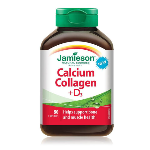 Jamieson Calcium Collagen + Vitamin D 80 caps - YesWellness.com
