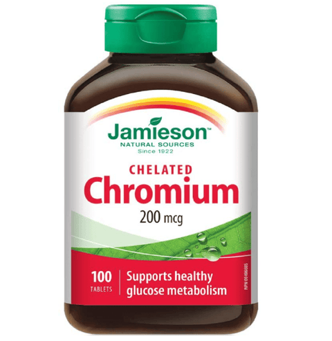 Jamieson Chelated Chromium 200 mcg 100 Tablets - YesWellness.com