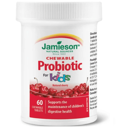 Jamieson Chewable Probiotic Kids Natural Cherry Flavor 60 Chewable Tablets - YesWellness.com