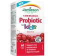 Jamieson Chewable Probiotic Kids Natural Cherry Flavor 60 Chewable Tablets - YesWellness.com