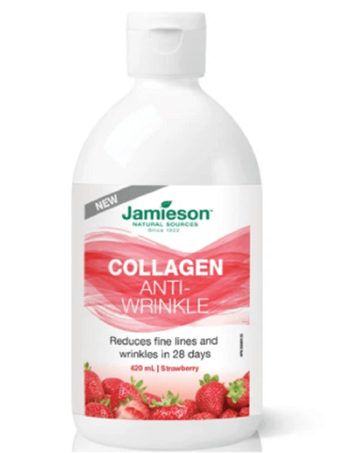 Expires June 2024 Clearance Jamieson Collagen Anti-Wrinkle Strawberry Flavor 420 ml - YesWellness.com