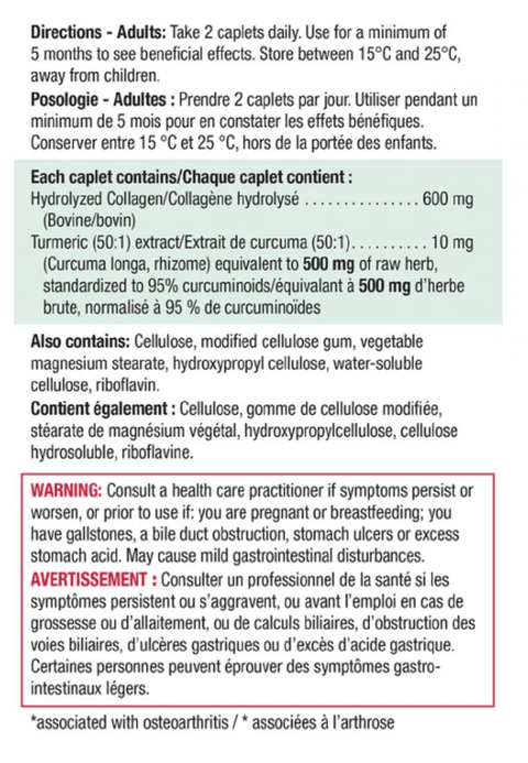 Jamieson Collagen Tumeric 60 Caplets - YesWellness.com