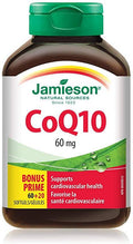 Jamieson CoQ10 60mg - 80 Soft gels - YesWellness.com