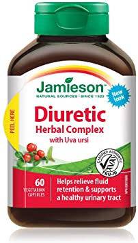 Expires April 2026 Clearance Jamieson Diuretic Herbal Complex with UVA Ursi 60 vegetarian capsules