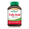 Jamieson Folic Acid 1000 Mcg/ 1 Mg - 100 tablets - YesWellness.com