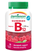Expires January 2026 Clearance Jamieson Gummies B12 1200 mcg Raspberry Flavor 70 Vegetarian Gummies