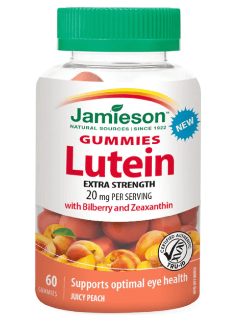 Jamieson Gummies Lutein Extra Strength 20mg With Bilberry And Zeaxanthin 60 Gummies - YesWellness.com
