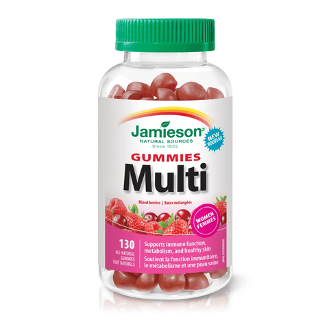 Jamieson Gummies Multi for Women Mixed Berry 130 All-Natural Gummies - YesWellness.com
