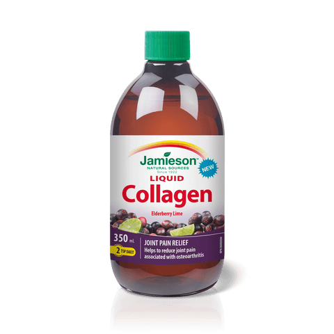 Expires April 2026 Clearance Jamieson Liquid Collagen - Elderberry Lime 350 ml