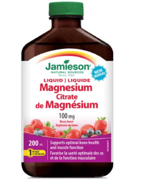 Jamieson Magnesium Citrate 100 mg Berry Burst 200 ml - YesWellness.com