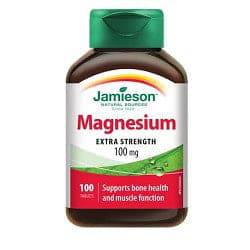 Expires April 2026 Clearance Jamieson Magnesium Extra Strength 100mg 100 Tablets