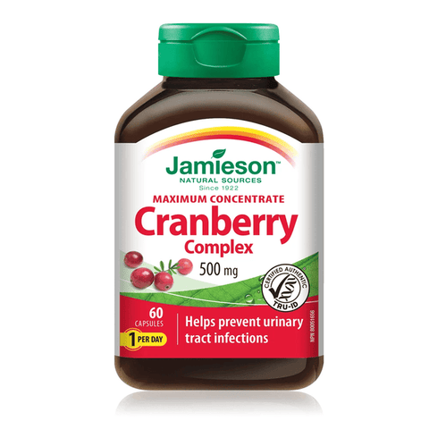 Expires May 2024 Clearance Jamieson Maximum Concentrate Cranberry Complex 500mg 60 Capsules - YesWellness.com
