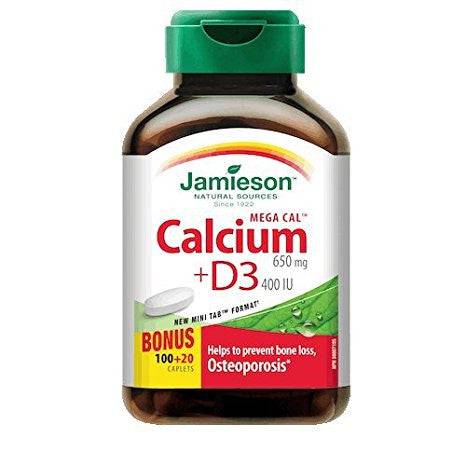 Jamieson Mega Cal with Vitamin D3 BONUS - 120 caplets - YesWellness.com